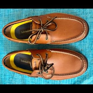 Timberland leather boat shoes 9 medium in great condition